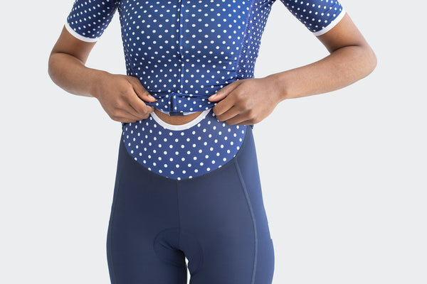 Women's Navy Polka Dot Pro Bibs