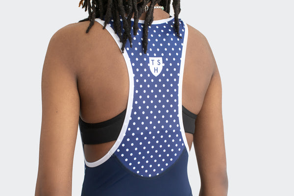 Women's Navy Polka Dot Pro Bibs