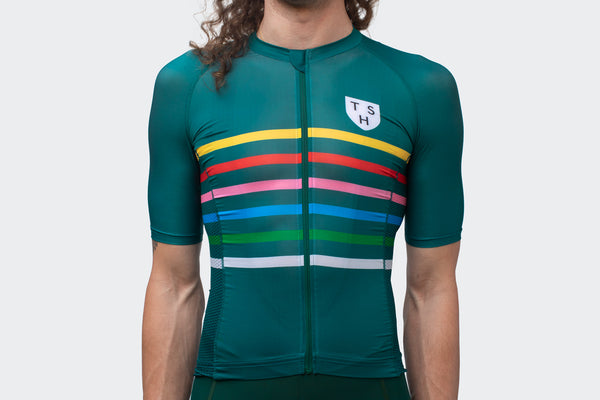 Men's Green Mini Stripe Jersey