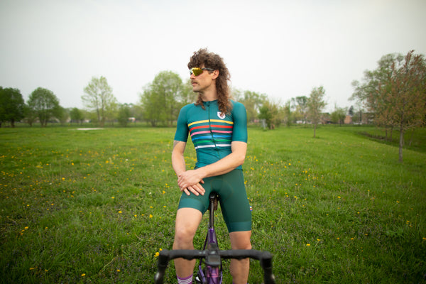 Men's Green Mini Stripe Jersey