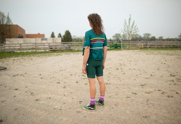 Men's Green Mini Stripe Jersey