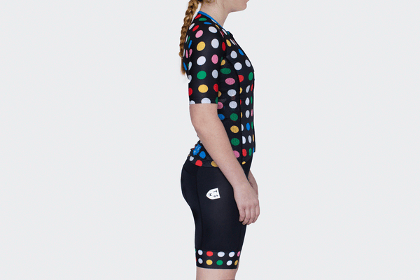 Women's Black Polka Dot Jersey (Medium Only)