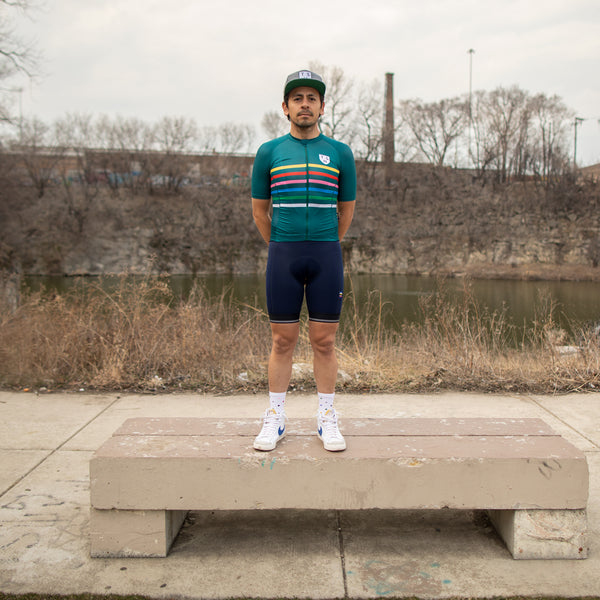 Men's Green Mini Stripe Jersey