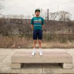 Men's Green Mini Stripe Jersey