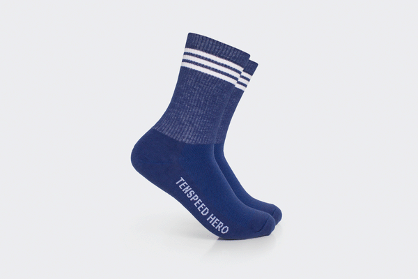Merino Deep Blue Striped Adventure Socks