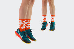 Orange Ribbed Cloud Socks