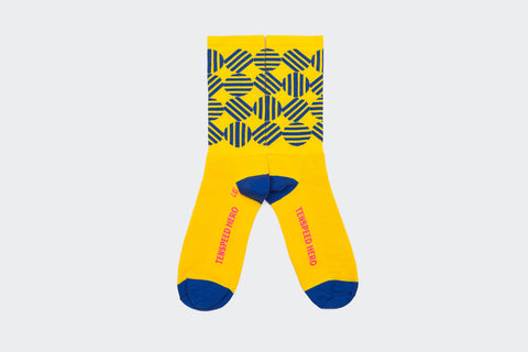 Yellow Broken Circle Socks