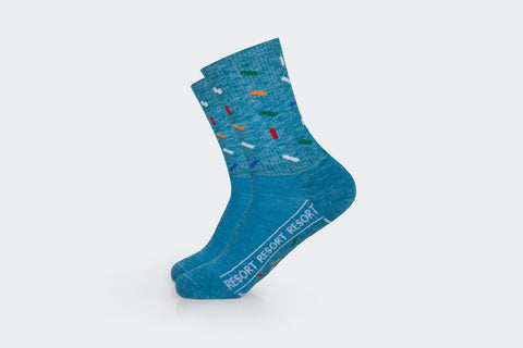 Blue Merino Wool Sprinkles Socks
