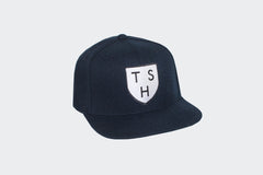 TSH Navy Wool Cap (White Shield)